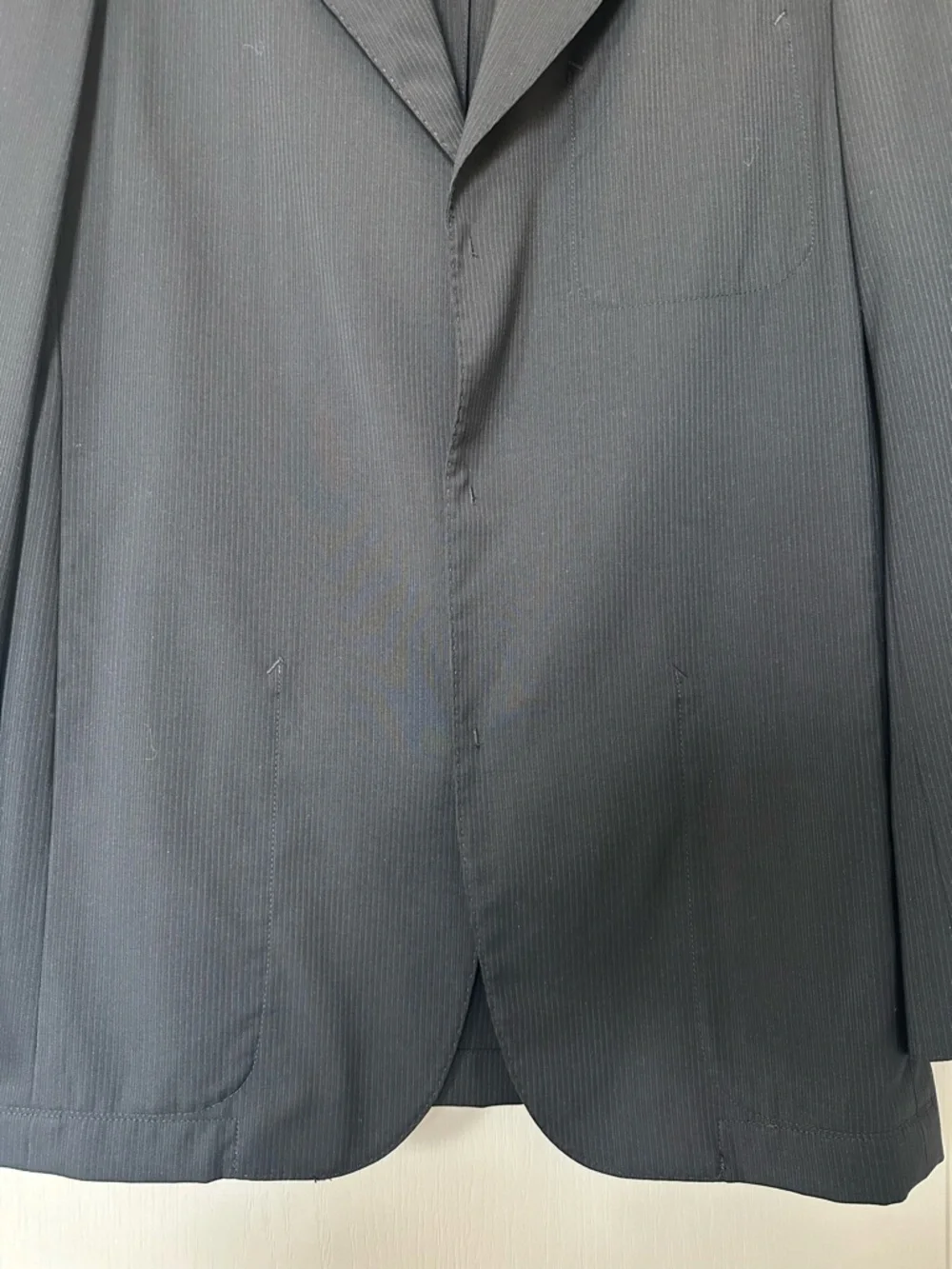 Jean Paul Gaultier Homme Lightweight Virgin Wool Blazer 40 Italy Pinstripe VTG